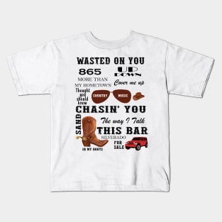 Country Music Cowboy Cowgirl Rodeo Western Kids T-Shirt